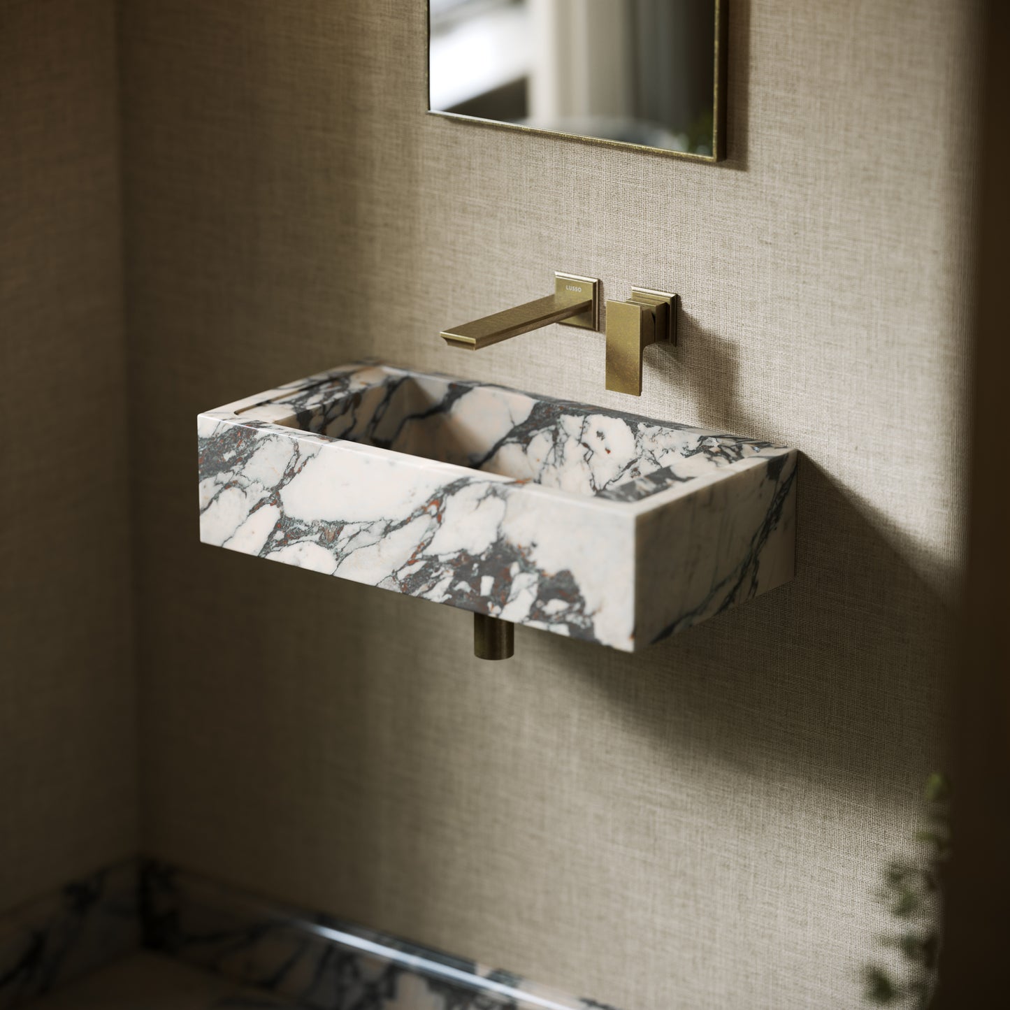 Tassilo Calacatta Viola Marble Wall Hung Basin 600mm