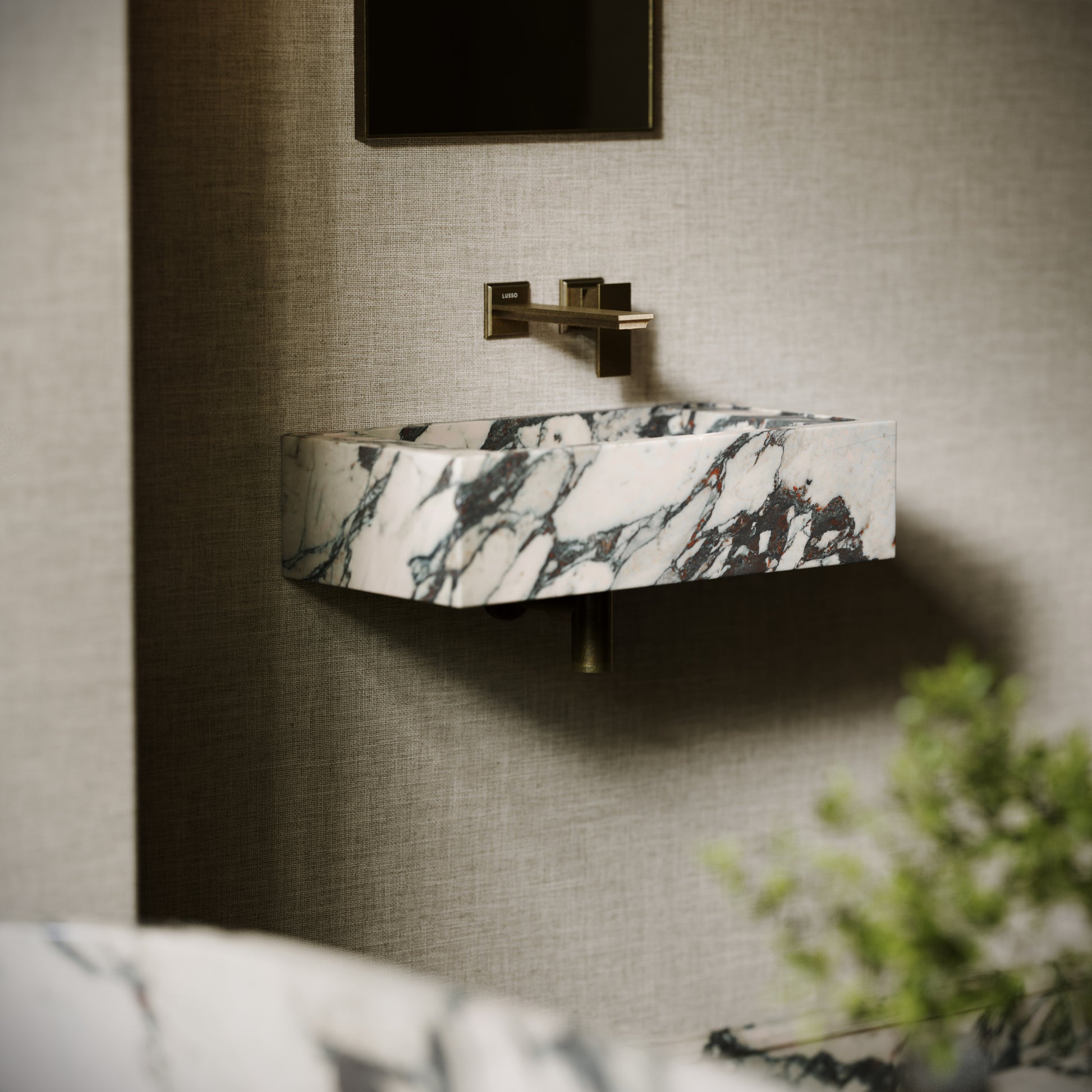 Tassilo Calacatta Viola Marble Wall Hung Basin 600mm