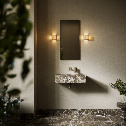 Tassilo Dark Emperador Marble Wall Hung Basin 600mm