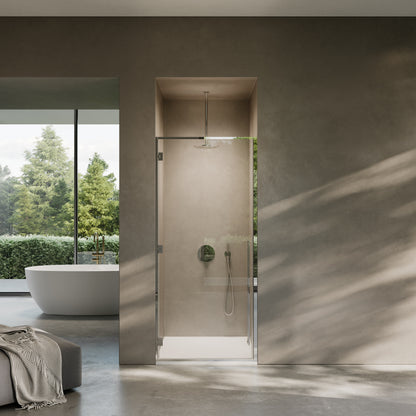 Techtra Chrome Hinged Shower Door - All Sizes