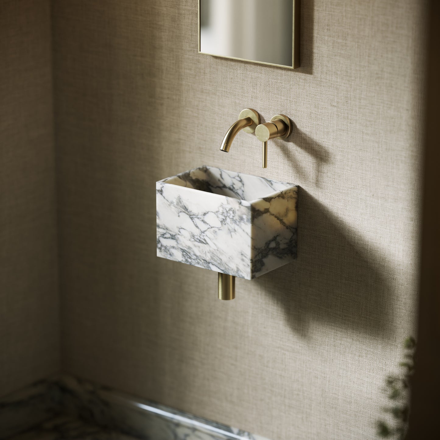 Tucci Arabescato Marble Wall Hung Basin 300mm