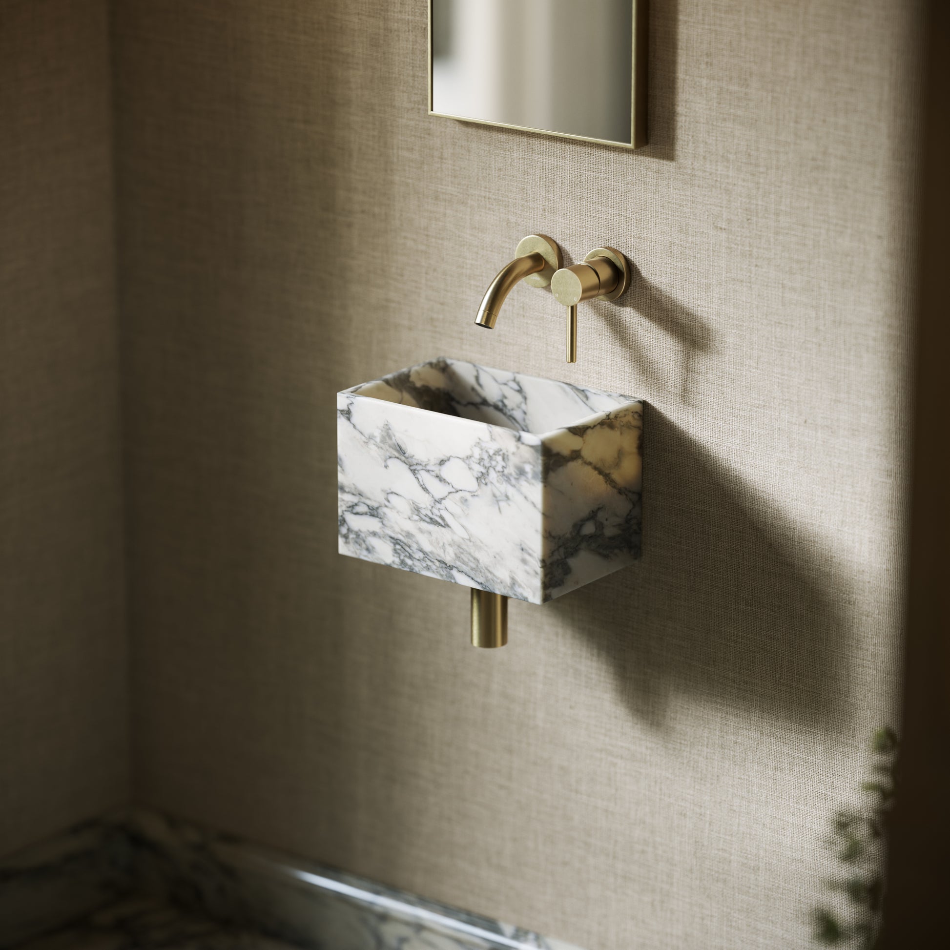 Tucci Arabescato Marble Wall Hung Basin 300mm