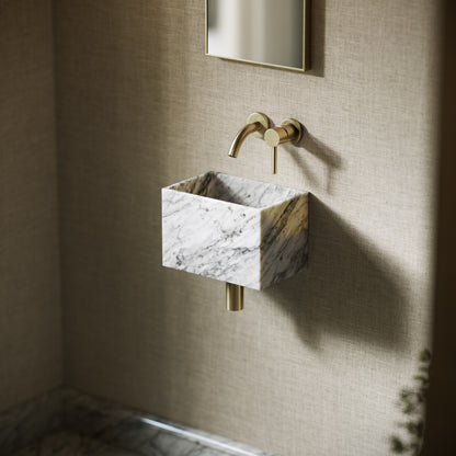 Tucci Carrara Marble Wall Hung Basin 300mm