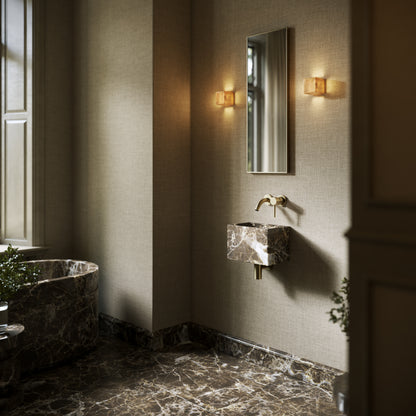 Tucci Dark Emperador Marble Wall Hung Basin 300mm