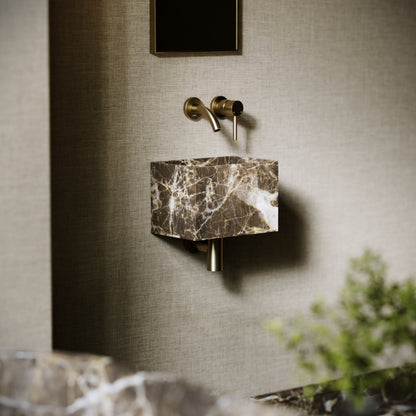 Tucci Dark Emperador Marble Wall Hung Basin 300mm