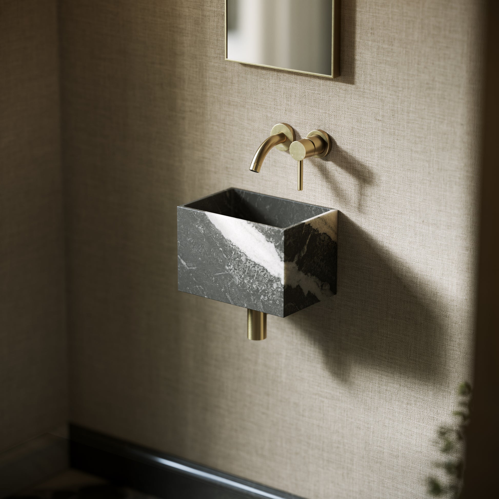 Tucci Panda Marble Wall Hung Basin 300mm