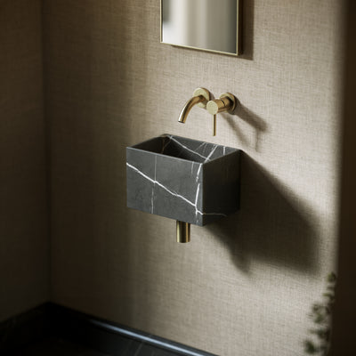 Tucci Pietra Grey Marble Wall Hung Basin 300mm