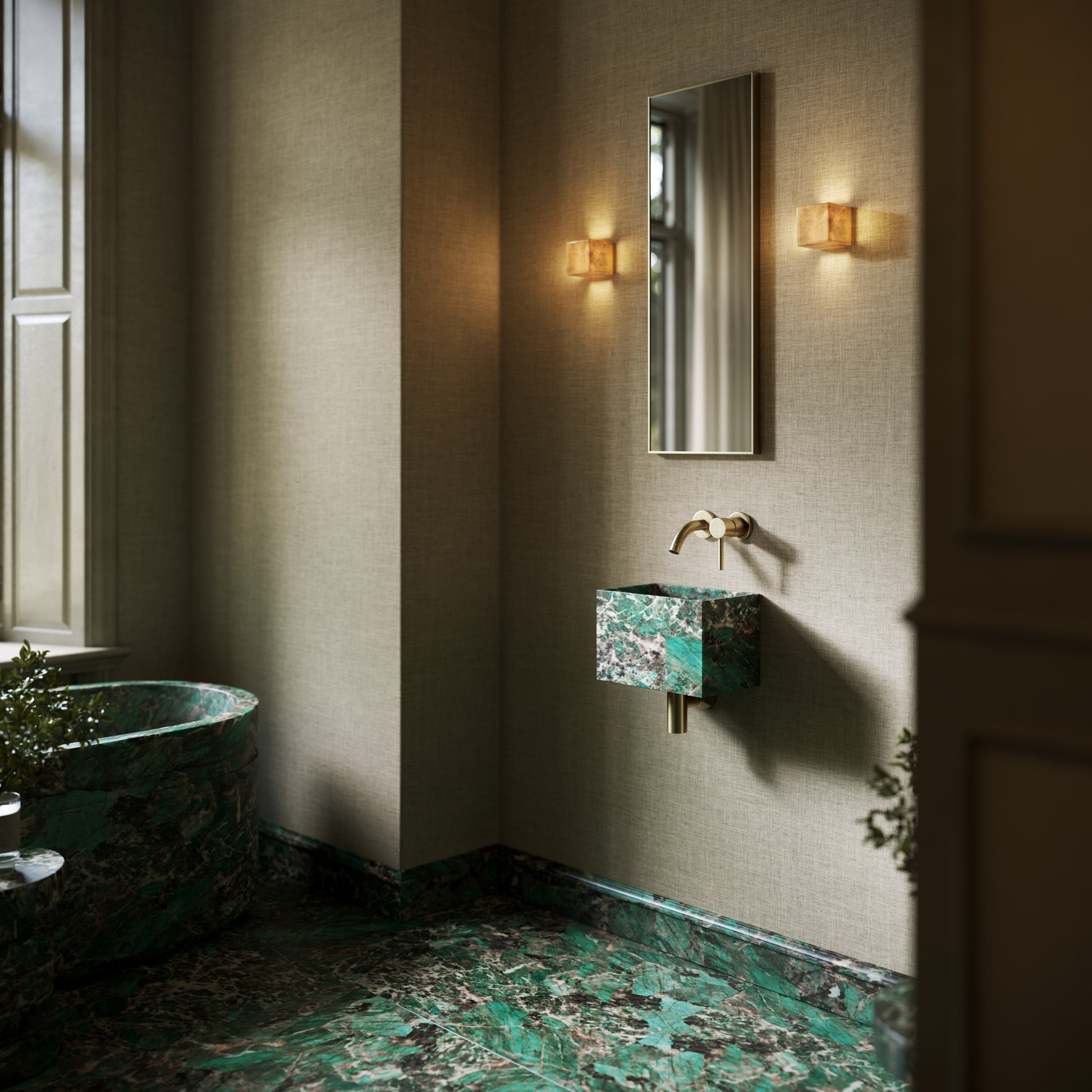 Tucci Tiffany Marble Wall Hung Basin 300mm