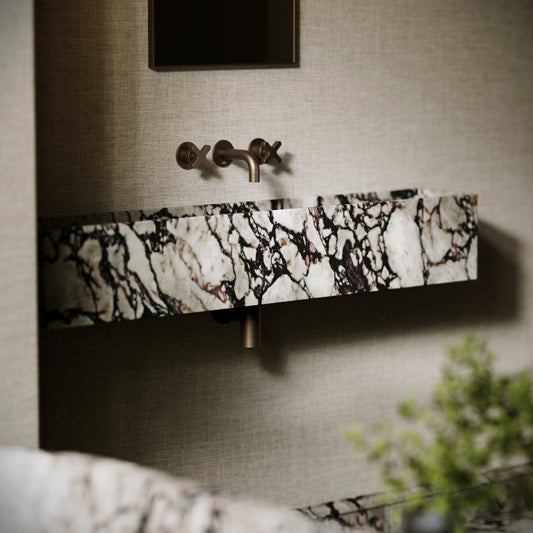 Tucci Calacatta Viola Marble Wall Hung Basin 1200mm