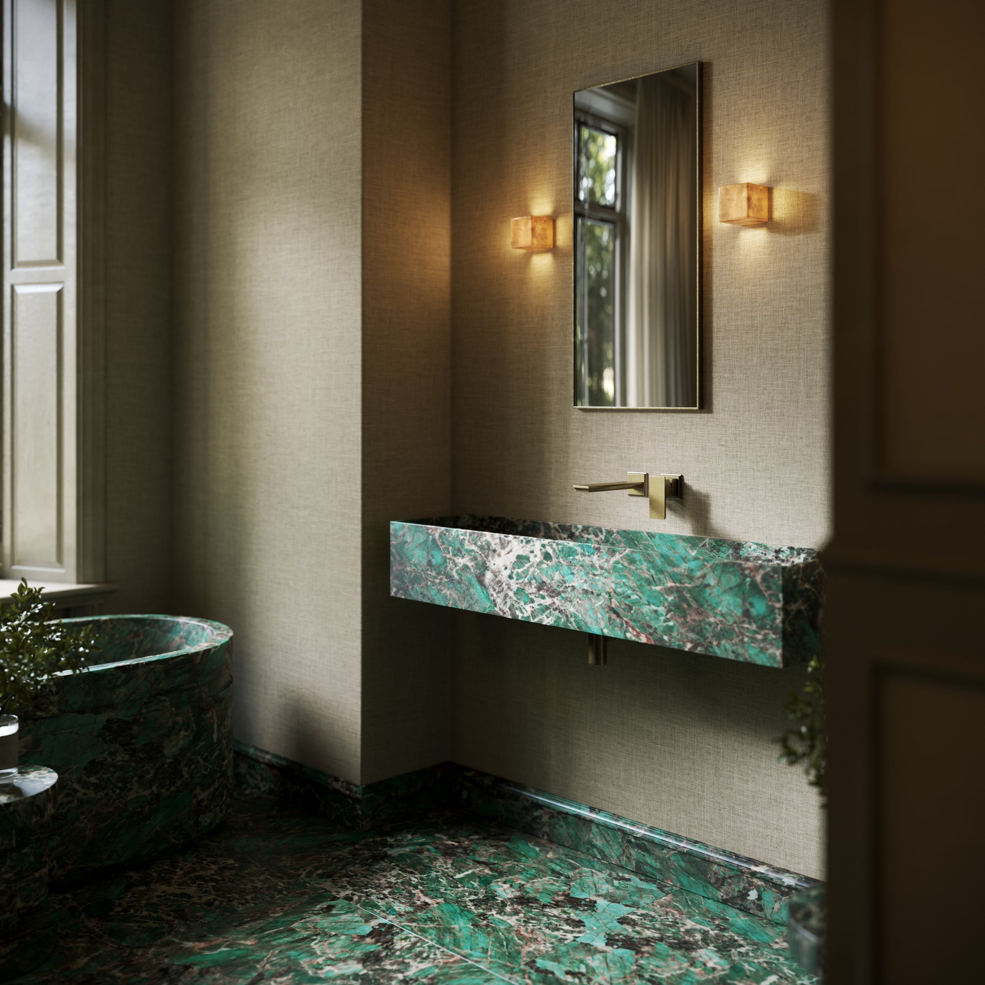 Tucci Tiffany Marble Wall Hung Basin 1200mm