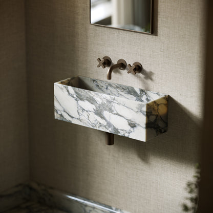 Tucci Arabescato Marble Wall Hung Basin 600mm