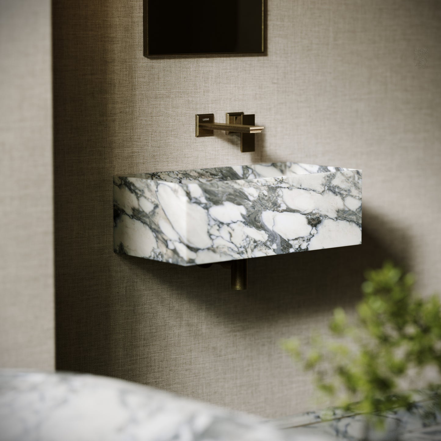 Tucci Arabescato Marble Wall Hung Basin 600mm