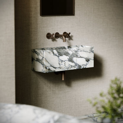 Tucci Arabescato Marble Wall Hung Basin 600mm