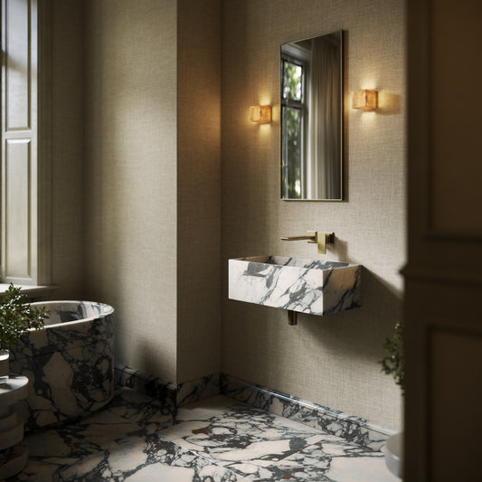 Tucci Calacatta Viola Marble Wall Hung Basin 600mm