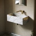 Tucci Carrara Marble Wall Hung Basin 600mm