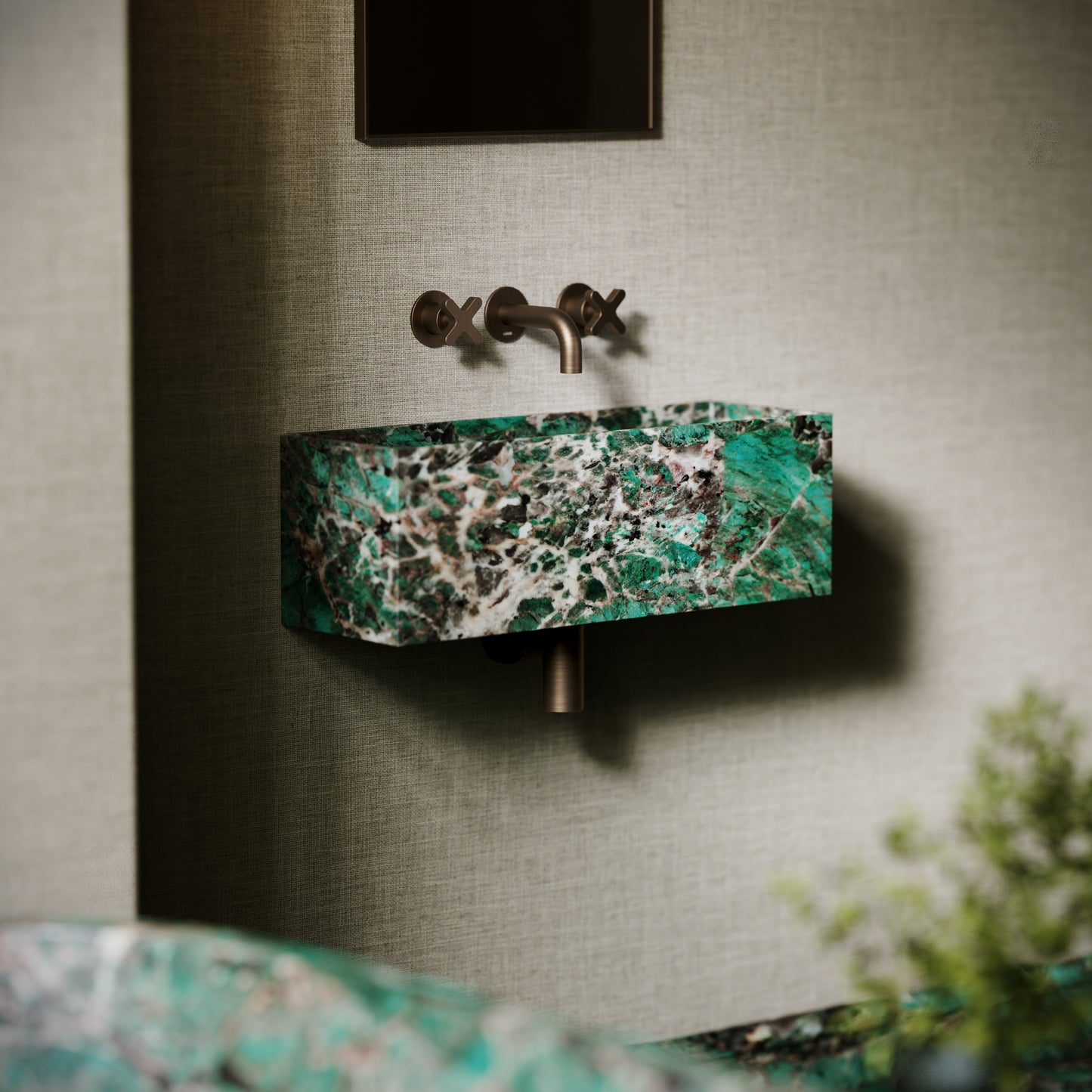 Tucci Tiffany Marble Wall Hung Basin 600mm