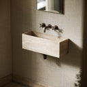 Tucci Travertine Stone Wall Hung Basin 600mm