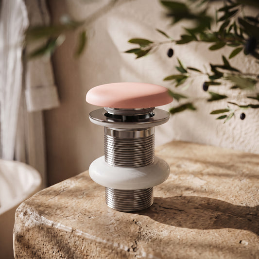Unslotted Blush Concrete Basin Waste Fitting