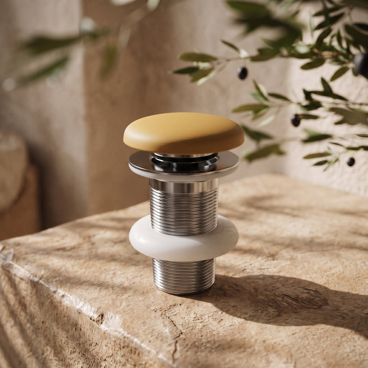 Unslotted Saffron Concrete Basin Waste Fitting