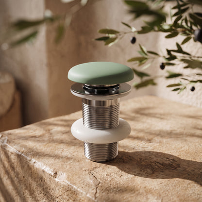 Unslotted Seafoam Concrete Basin Waste Fitting