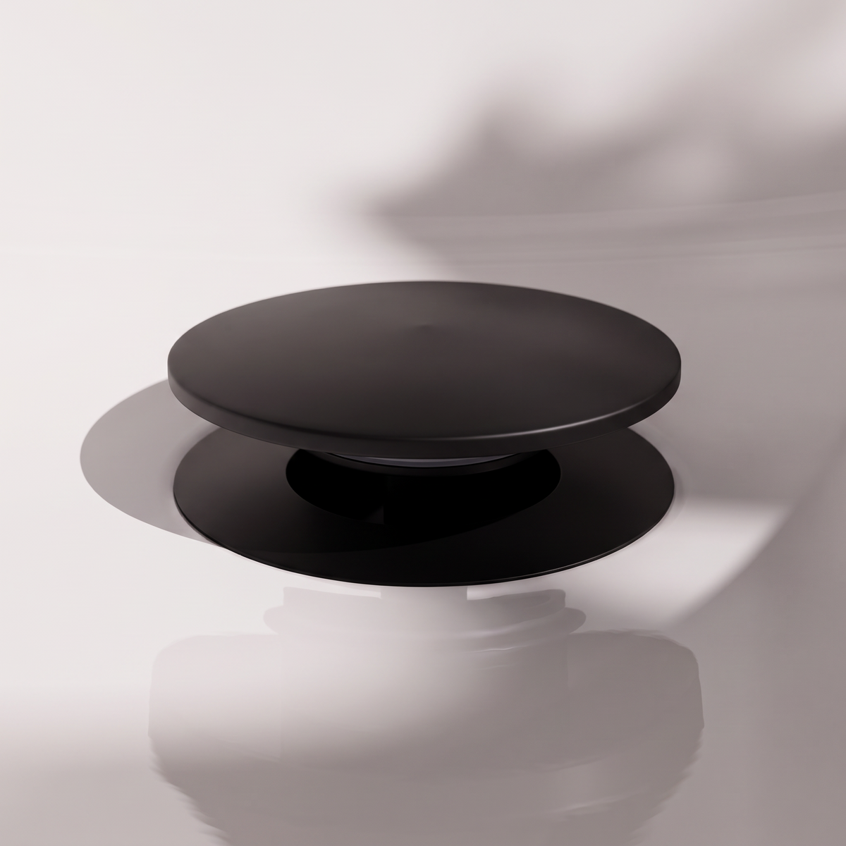 Luxe Matte Black Unslotted Click Clack Basin Waste