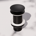 Luxe Matte Black Unslotted Click Clack Basin Waste