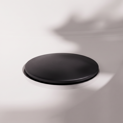 Luxe Matte Black Unslotted Click Clack Basin Waste