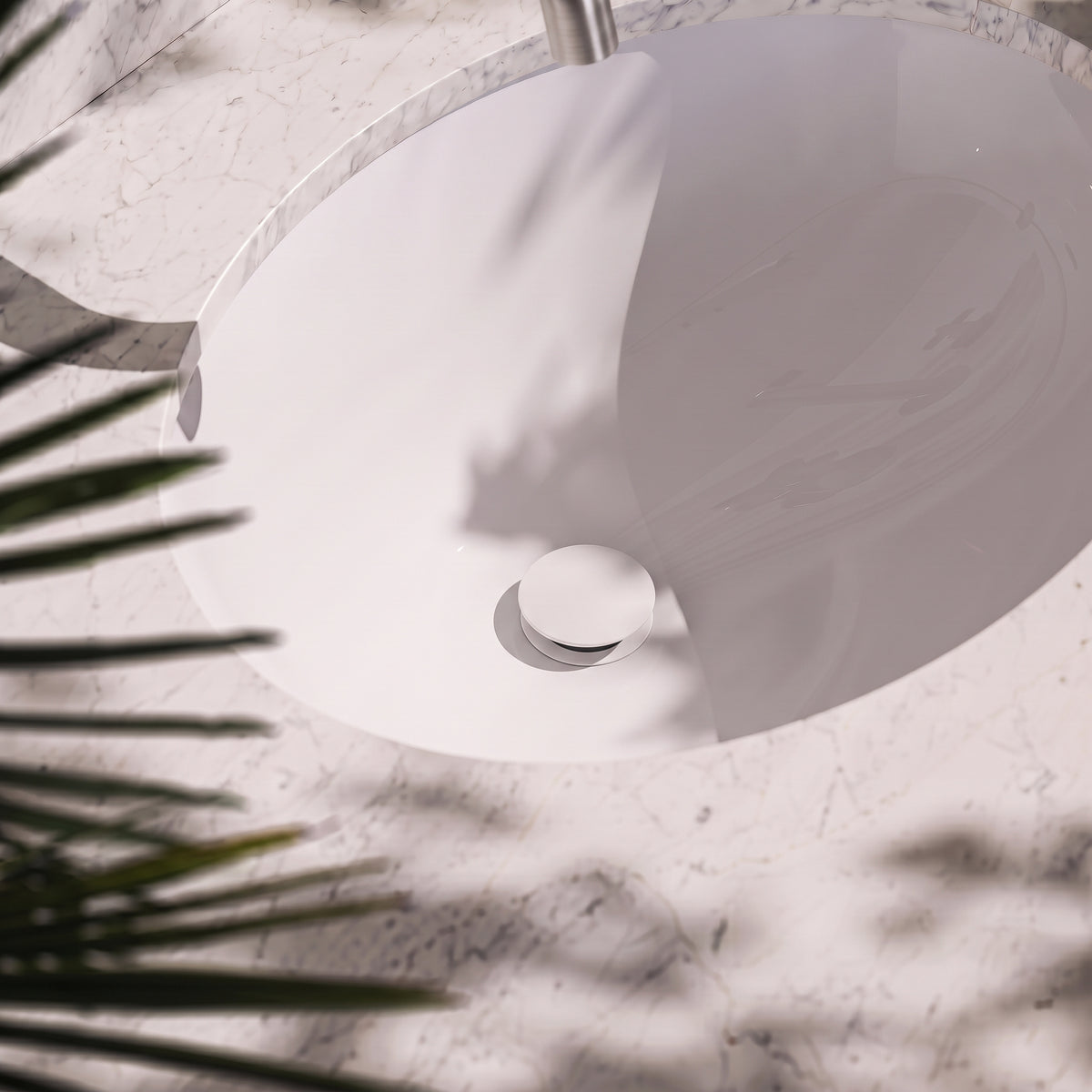 Luxe Matte White Unslotted Click Clack Basin Waste