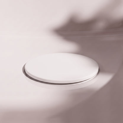 Luxe Matte White Unslotted Click Clack Basin Waste