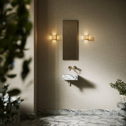 Vasel Arabescato Marble Wall Hung Basin 300mm V2