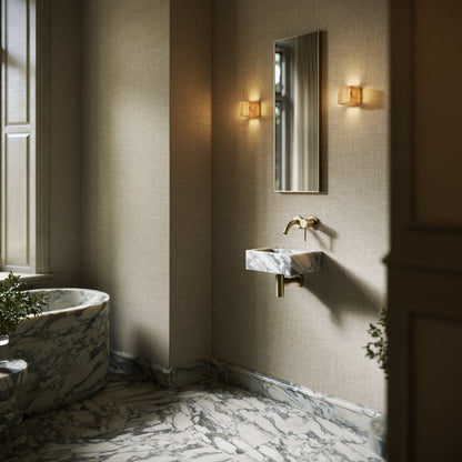 Vasel Arabescato Marble Wall Hung Basin 300mm V2