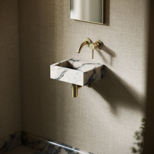 Vasel Calacatta Viola Marble Wall Hung Basin 300mm V2