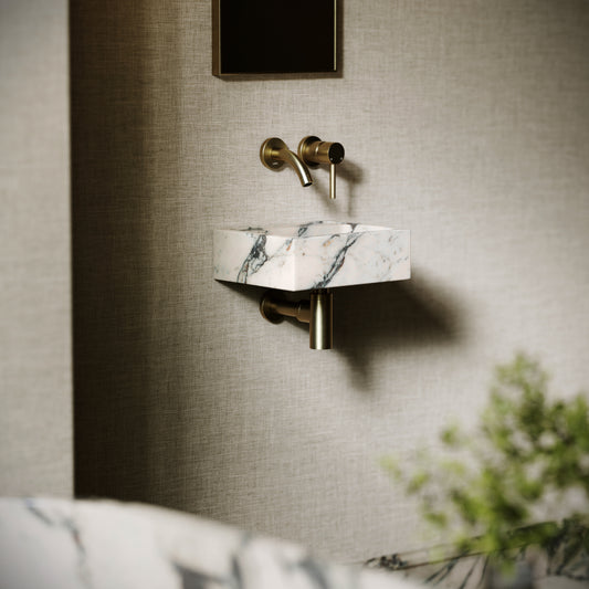 Vasel Calacatta Viola Marble Wall Hung Basin 300mm V2