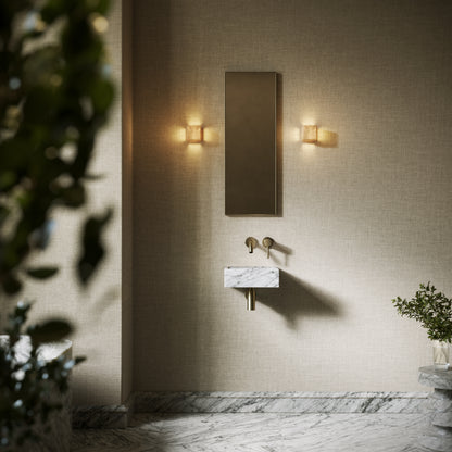 Vasel Carrara Marble Wall Hung Basin 300mm V2