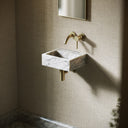 Vasel Carrara Marble Wall Hung Basin 300mm V2