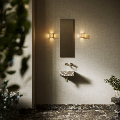 Vasel Dark Emperador Wall Hung Basin 300mm V2