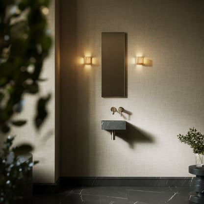 Vasel Pietra Grey Marble Wall Hung Basin 300mm V2