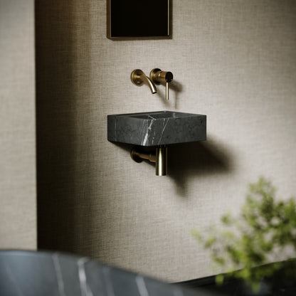 Vasel Pietra Grey Marble Wall Hung Basin 300mm V2