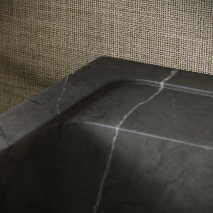 Vasel Pietra Grey Marble Wall Hung Basin 300mm V2