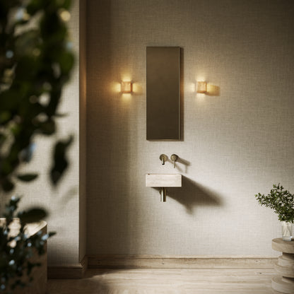 Vasel Travertine Stone Wall Hung Basin 300mm V2