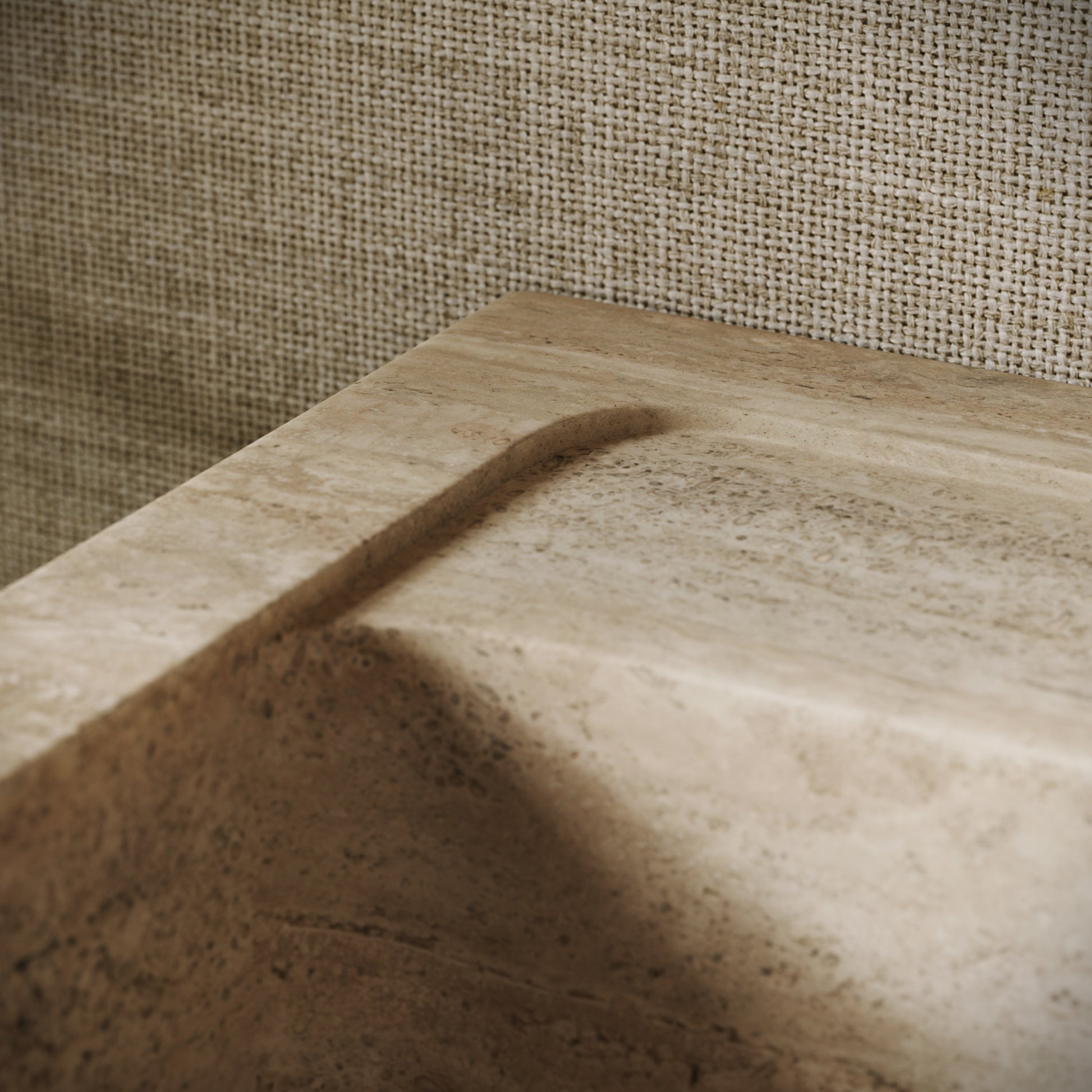 Vasel Travertine Stone Wall Hung Basin 300mm V2