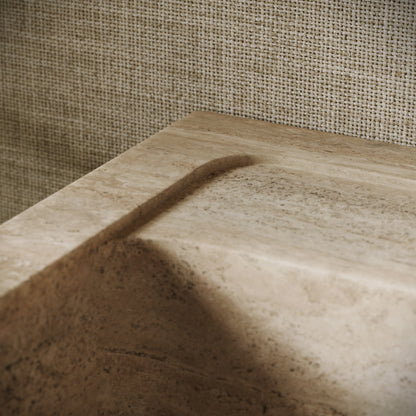 Vasel Travertine Stone Wall Hung Basin 300mm V2