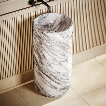 Vaso Arabescato Marble Freestanding Basin 400mm