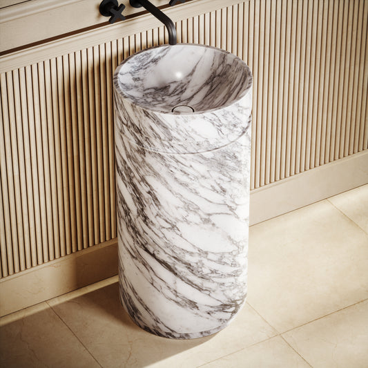 Vaso Arabescato Marble Freestanding Basin 400mm