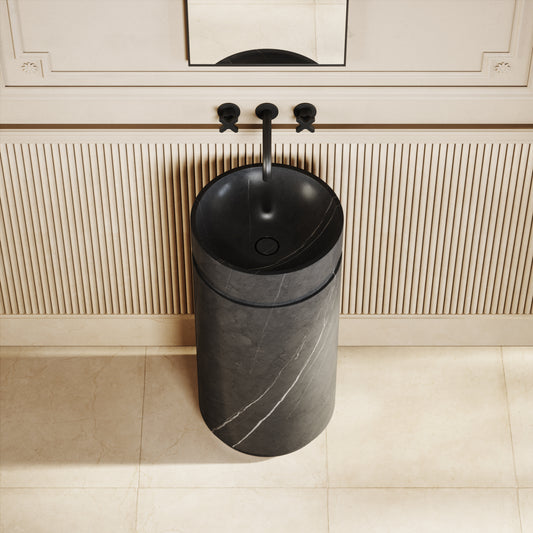 Vaso Pietra Grey Marble Freestanding Basin 400mm
