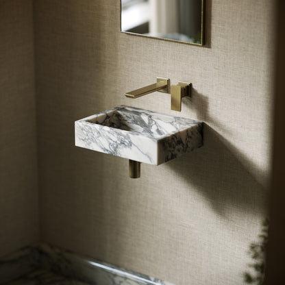 Via Arabescato Marble Wall Hung Basin 400mm V2