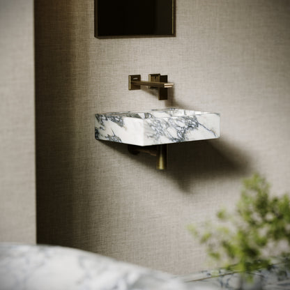 Via Arabescato Marble Wall Hung Basin 400mm V2