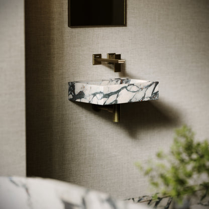 Via Calacatta Viola Marble Wall Hung Basin 400mm V2
