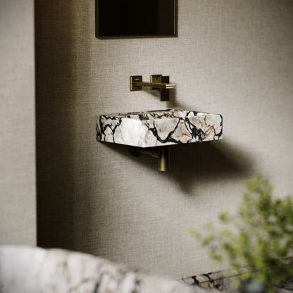 Via Calacatta Viola Marble Wall Hung Basin 400mm V2
