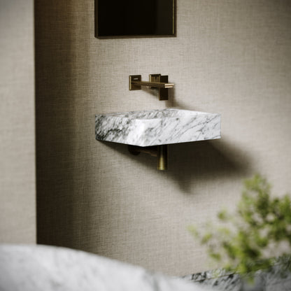 Via Carrara Marble Wall Hung Basin 400mm V2